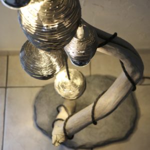 lampe en bois argent filabois